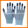 Guantes de ESD de fibra de carbono con puntos de PVC